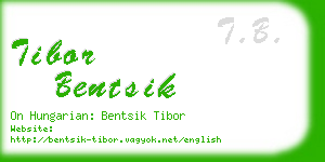 tibor bentsik business card